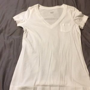 White Mossimo V-neck T-shirt